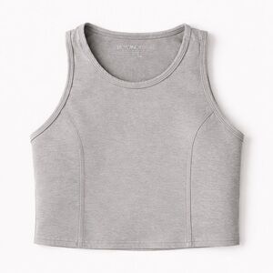 Beyond Yoga Gray Cropped Workout Tank Top Size Small | Soft Stretch Athleisure